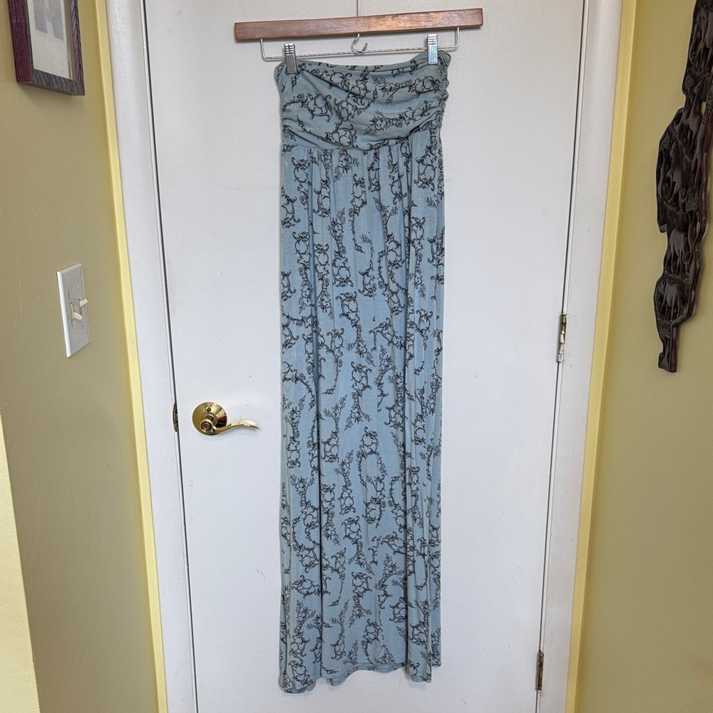 Hourglass Lilly Blue Floral Maxi Skirt SZ S